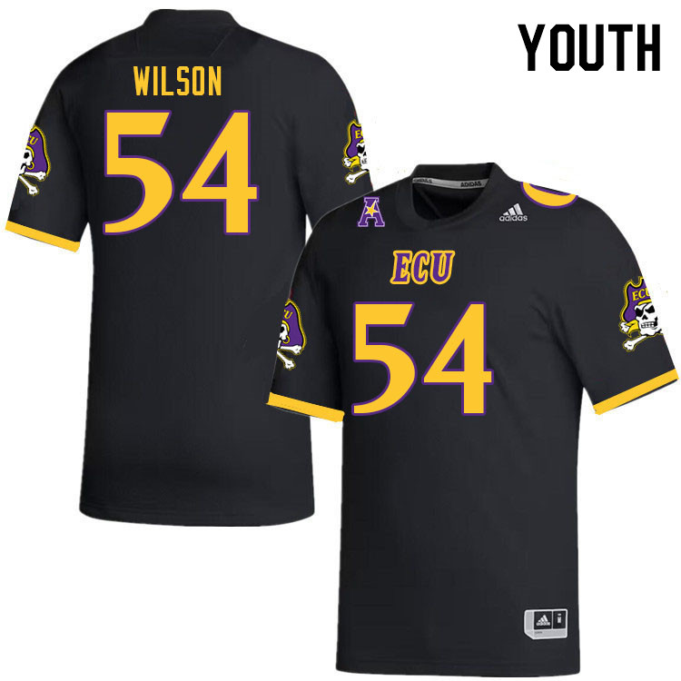 Youth #54 Zion Wilson ECU Pirates 2023 College Football Jerseys Stitched-Black